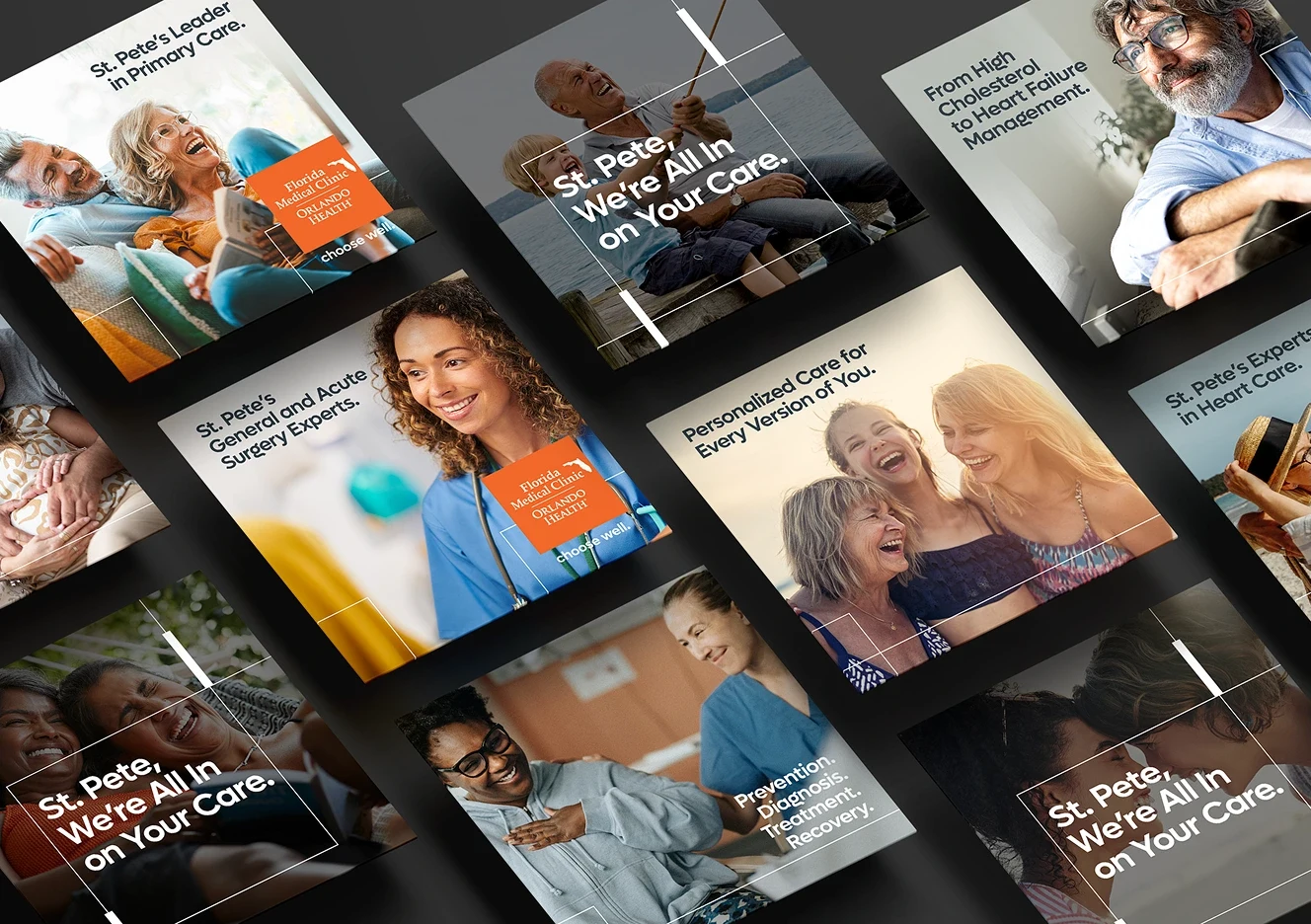 St. Pete campaign — primary care, cardiology, surgery and women’s health social designs