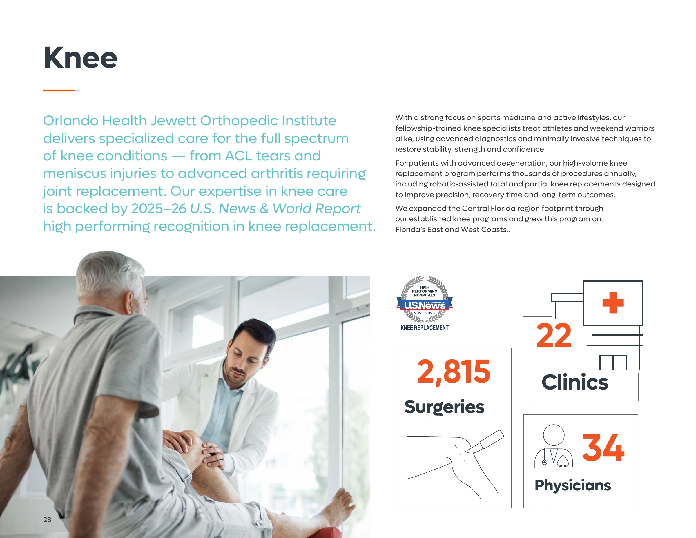 Knee specialty page
